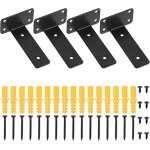 4 pcs equerre etagère de fixation, 125mm equerre etagere murale, support etagere murale, supports d'étagère ... 4 pcs equerre etagère de fixation, 125mm equerre etagere murale, support etagere murale, supports d'étagère ...