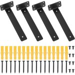 4 pcs equerre etagère de fixation, 255mm equerre etagere murale, support etagere murale, supports d'étagère ... 4 pcs equerre etagère de fixation, 255mm equerre etagere murale, support etagere murale, supports d'étagère ...