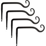 4 pcs support pour plantes suspendues crochet lanternes murales mangeoire a oiseaux droite cintre, 6 ...