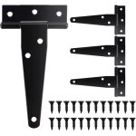 4 pi�ces charni�res noires en t 4 pouces charni�res de porte en m�tal avec 24 vis charni�res pliantes ...