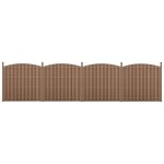 4 pices de clture barrire brise vue brise vent bois composite wpc demi - cercle arrondi 185 x 747 ...