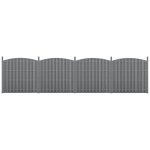 4 pices de clture barrire brise vue brise vent bois composite wpc demi - cercle arrondi 185 x 747 ...
