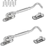 4 pouces crochet cabine 2pcs crochets temp�te acier inoxydable crochet fermeture porte verrous et boulons ...