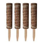 Promotion! lot de 4 totem d'int�rieur en mousse de coco, 50cm, pour soutenir les plantes, extension, ...