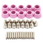 40 pice / ensemble ag60 sg55 coupeur plasma torche de dcoupe consommables buses d'lectrode kit de ...