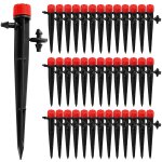 40 pices goutteur irrigation rglable, 360 degrs 8 - trou micro asperseur goutte  goutte pour tube ...
