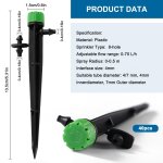 40 pices goutteur irrigation rglable, 360 degrs 8 - trou micro asperseur goutte  goutte pour tube ...