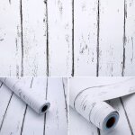 45x1000 cm, 1 pc, papier peint adhsif meubles en bois blanc vinyle auto - adhsif amovible dcoratif ...