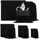 4pcs 17, 7 x 17, 7 pouces bote a bijoux en carton noir pour bracelet collier boucles d'oreilles bote ...
