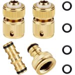 4pcs raccord tuyau d'arrosage ensemble en laiton, 2 1 / 2 â¿13mmâ¿ tuyau rapides raccord & 1 * adaptateur ... 4pcs raccord tuyau d'arrosage ensemble en laiton, 2 1 / 2 â¿13mmâ¿ tuyau rapides raccord & 1 * adaptateur ...