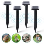 4pcs solaire repulsif taupe, répulsif taupe solaire a ultrason, ip65 etanche répulsif solaire de taupe, ... 4pcs solaire repulsif taupe, répulsif taupe solaire a ultrason, ip65 etanche répulsif solaire de taupe, ...
