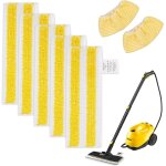 5 lingettes pour mop, 2 housses pour mop - accessoires de rechange pour k�rcher easyfix sc1, sc2, sc3, ...