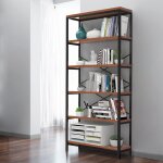 5 niveaux etagère, etagère de rangement en bois et métal, etagère de livres, plantes, bibliothèque, etagère ... 5 niveaux etagère, etagère de rangement en bois et métal, etagère de livres, plantes, bibliothèque, etagère ...