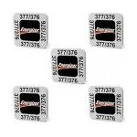 5 piles energizer 377 / 376 sr626sw / sr626w