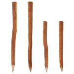 5 poteaux bois pour palissade 1, 5m i diamtre 6 - 9cm i poteau de clture en noisetier i poteau de clture ...