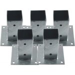 5 x ancrage métallique carré 9x9 cm, base 15x15 cm support d'ancrage a visser pour poteau pour béton, ... 5 x ancrage métallique carré 9x9 cm, base 15x15 cm support d'ancrage a visser pour poteau pour béton, ...