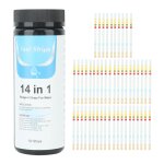 50 bandelettes de test d'eau 14 en 1, papier de test de ph pour piscine d'eau potable, tang de source ...