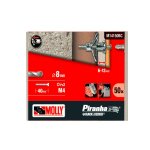 50 chevilles mtalliques  expansion molly diamtre 4x33mm avec vis m4