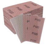 50 pices bande abrasive en filet 70x125mm - feuilles abrasives auto - agrippantes - pour poncer sans ...