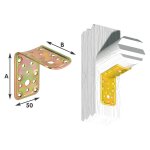 50 x plaque d angle acc. trop. rond plat art. 910