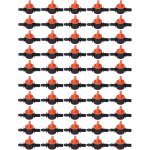 50pcs vanne de tubes d'irrigation, pp jardin tuyau d'eau durable commutation d'irrigation goutte  4 ...