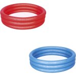 51024 piscine pataugeoire gonflable ronde 3 boudins 102 x 25 cm, 3 couleurs assorties
