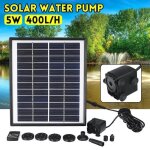 5w solaire panneau pompe  eau 400lh pr jardin piscine fontaine tang bassin