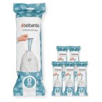 6 lot de 20 sacs poubelles avec poign�e brabantia perfectfit 30 l