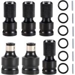 6 pièces adaptateurs 1 / 2 carré à 1 / 4 hexagonal, convertisseur de mandrin à libération rapide adaptateur ... 6 pièces adaptateurs 1 / 2 carré à 1 / 4 hexagonal, convertisseur de mandrin à libération rapide adaptateur ...