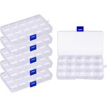 6 pices boite rangement plastique, boite a bijoux casier rangement, boite de rangement plastique ajustable ...