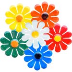 6 pi�ces fleur d�coration murale en m�tal, decoration jardin exterieur, d�coration murale ext�rieure, ...