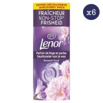 6 x 140 g lenor parfum de linge en perles, parfum bouquet floral