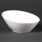 6 x lumina en porcelaine fine bols 148 mm inclin ovale blanc de cuisine plat de service