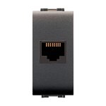 6 xlife art. 4083 prise telephonique fiche rj45 8 / 8 noire