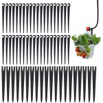 60 pcs support tuyau arrosage en pe piquet de fixation au sol porte tuyau arrosage de ¿ de 7mm accroche ...
