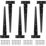 6pcs 10 charnières en t super heavy - duty t - hinge barn charnière de porte t - pentures de fer pour ... 6pcs 10 charnières en t super heavy - duty t - hinge barn charnière de porte t - pentures de fer pour ...
