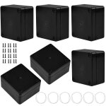 6pcs bote de drivation etanche ip65 65 * 58 * 35mm botes de jonction noire bote de projet electronique ...