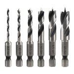 6pcs meche bois à tige hex, jeu de tige 1 / 4 forets hss hélicoïdaux pour bois métal plastique et bosch ... 6pcs meche bois à tige hex, jeu de tige 1 / 4 forets hss hélicoïdaux pour bois métal plastique et bosch ...