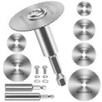 7 pices disques de coupe pour perceuse, hss lames de perceuse  disque avec (60mm) tige hexagonale 1 ...