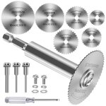 7 pices disques de coupe pour perceuse, hss lames de perceuse  disque avec (60mm) tige hexagonale 1 ...