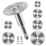 7 pices disques de coupe pour perceuse, hss lames de perceuse  disque avec (60mm) tige hexagonale 1 ...