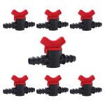 7 pices vanne commutation d'irrigation, irrigation pipe valve switch, robinet jardin en plastique pe, ...