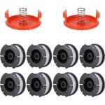 8 pack bobine fil coupe bordure compatible avec black et decker coupe bordures, a6481 a6485 1. 65mm et ...