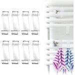 8 pieces crochet radiateur rond, crochet pour radiateur salle de bain, crochet radiateur seche serviette, ...