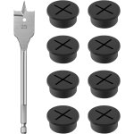 8 pices passe - cble en silicone flexible passe - cble noir oeillets de trou de cble passe fil caoutchouc ...