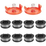 8pcs bobine de rechange de tondeuse  gazon en nylon pour coupe - bordure bobine de fil debroussailleuse ...