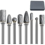 8pcs fraises rotatives en carbure de tungstène double coupe tige 6mm tête 6mm / 10mm / 12mm outil perceuse ... 8pcs fraises rotatives en carbure de tungstène double coupe tige 6mm tête 6mm / 10mm / 12mm outil perceuse ...