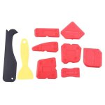 Promotion! 9 pi�ces outils de finition de mastic en silicone, kit d'outils de calfeutrage de lissage ...