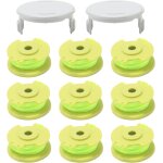9pcs bobine de fil debroussailleuse greenworks Ø2mm bobine rechange en nylon pour dbroussailleuse string ...