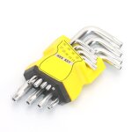 9pcs set durable mtrique bras court torx chrome vanadium cl etoile cl outil a main tournevis